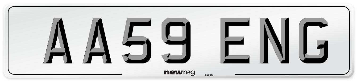 AA59 ENG Number Plate from New Reg